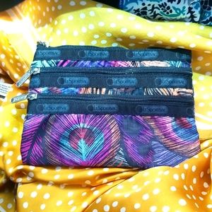 LeSportsac Feather Print Cosmetic Bag